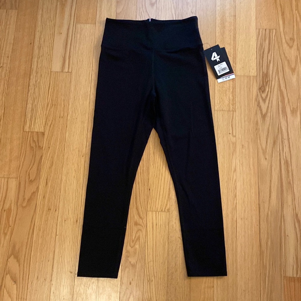 NWT FOURLAPS black high waisted leggings S